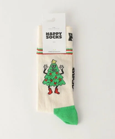 UNITED ARROWS green label relaxing ＜Happy Socks＞ハッピーツリー ソックス ユナイテッドアローズ グリーンレーベルリラクシング 靴下・レッグウェア 靴下 ホワイト