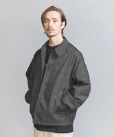 【SALE／50%OFF】BEAUTY&YOUTH UNITED ARROWS アブストラクト チェック ジップ ブルゾン ユナイテッドアローズ アウトレット ジャケット・アウター その他のジャケット・アウター グレー ホワイト【送料無料】