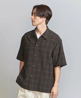 【SALE／40%OFF】BEAUTY&YOUTH UNITED ARROWS シアサッカー キャンプカラー グランデ ショートスリーブシャツ ユナイテッドアローズ アウトレット トップス シャツ・ブラウス ブラウン ホワイト ネイビー【送料無料】