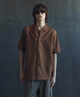 【SALE／30%OFF】monkey time BEAUTY&YOUTH UNITED ARROWS ダブルラッセル ショートスリーブ シャツ ユナイテッドアローズ アウトレット トップス シャツ・ブラウス ブラウン ブラック【送料無料】