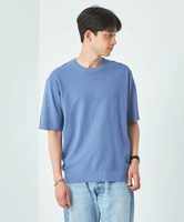 【SALE／40%OFF】UNITED ARROWS green label relaxing ミジンツイル クルーネック 半袖ニット Tシャツ ユナイテッドアローズ アウトレット トップス ニット ブルー グレー【送料無料】