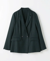 【SALE／30%OFF】UNITED ARROWS green label relaxing リネンライク ダブル ジャケット ユナイテッドアローズ アウトレット ジャケット・アウター テーラードジャケット・ブレザー ネイビー【送料無料】