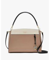 【SALE／60%OFF】kate spade new york マディソン カラーブロック ミディアム トップ ハンドル サッチェル ケイトスペードニューヨーク バッグ ハンドバッグ ブラウン【送料無料】