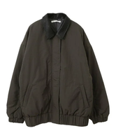 【SALE／30%OFF】Green Parks ・ELENCARE DUE フェイクレザーエリブルゾン グリーンパークス ジャケット・アウター ブルゾン・ジャンパー グレー カーキ【送料無料】