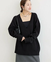【SALE／30%OFF】JOURNAL STANDARD Foil Vネックニット ジャーナル スタンダード トップス ニット ブラック ブルー シルバー【送料無料】