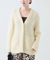 VERMEIL par iena wool モールニット カーディガン ヴェルメイユ パー イエナ トップス カーディガン ブラウン ブラック【送料無料】