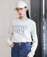 VIS プリントアソートロンT ビス トップス カットソー・Tシャツ グレー ホワイト