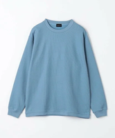 UNITED ARROWS green label relaxing クリア ウェーブ サーマル クルーネック Tシャツ ユナイテッドアローズ グリーンレーベルリラクシング トップス カットソー・Tシャツ ブルー ホワイト グレー【送料無料】