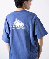 GLOSTER 【KELTY×GLOSTER】別注 ケルティワンポイントワッペン バックプリントTシャツ フレディ アンド グロスター トップス カットソー・Tシャツ ブルー ホワイト グレー ブラック【送料無料】