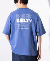 GLOSTER 【KELTY×GLOSTER】別注 バックタイポロゴプリントTシャツ ワンポイントワッペン フレディ アンド グロスター トップス カットソー・Tシャツ ブルー ホワイト グレー ブラック【送料無料】