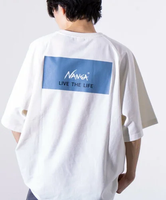 GLOSTER 【NANGA×GLOSTER】別注 ボックスロゴ バックプリント ラグランTシャツ フレディ アンド グロスター トップス カットソー・Tシャツ ホワイト ブラック【送料無料】