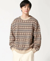 GUESS Originals GUESS Originals/(M)Fairisle Sweater ゲス トップス ニット ブラウン【送料無料】