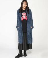 GUESS GUESS/(W)LS Nori Midi Feather Cardigan ゲス トップス カーディガン ネイビー【送料無料】