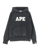 A BATHING APE WASHED FLEECE RELAXED FIT PULLOVER HOODIE ア ベイシング エイプ トップス パーカー・フーディー グレー グリーン ブルー【送料無料】