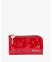 kate spade new york キー トゥー マイ ハート スモール スリム バイフォールド ウォレット ケイトスペードニューヨーク 財布・ポーチ・ケース 財布 レッド【送料無料】