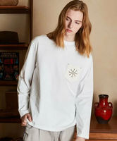 Schott DEER STUDS LS T-SHIRT BURST/ディア スタッズ LS Tシャツ ブレスト ショット トップス カットソー・Tシャツ ホワイト ブラック【送料無料】