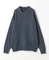 UNITED ARROWS green label relaxing ネットヤーン ツイル クルーネック ニット ユナイテッドアローズ グリーンレーベルリラクシング トップス ニット ネイビー グレー ブルー【送料無料】