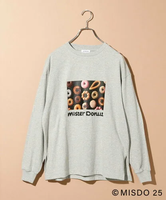 LEPSIM 【Mister Donut×LEPSIM】フォトロンT レプシィム トップス カットソー・Tシャツ グレー ピンク【送料無料】