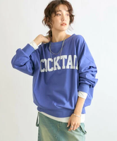 RIVE DROITE 予約【ロングシーズン着れる】COCKTAILライトスウェット リヴドロワ トップス カットソー・Tシャツ ブルー ベージュ グレー【送料無料】