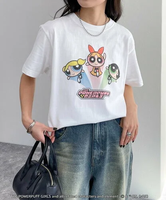 fredy emue 【GOOD ROCK SPEED/グッドロックスピード】POWER PUFF GIRLS半袖Tシャツ フレディ アンド グロスター トップス カットソー・Tシャツ ホワイト【送料無料】