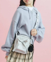 【SALE／20%OFF】PINK-latte くしゅくしゅベルトタテショルダー ピンク ラテ バッグ ショルダーバッグ グレー ブラック ブルー