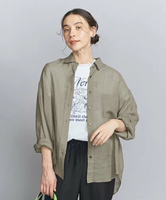 【SALE／40%OFF】BEAUTY&YOUTH UNITED ARROWS 麻 レギュラーカラー シャツ ユナイテッドアローズ アウトレット トップス シャツ・ブラウス ブラウン ホワイト ブルー【送料無料】