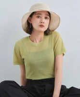 【SALE／30%OFF】UNITED ARROWS green label relaxing シアー ラメ チュール Tシャツ ユナイテッドアローズ アウトレット トップス カットソー・Tシャツ グリーン ホワイト ブラック【送料無料】