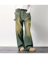 ABAHOUSE LASTWORD SLUB DENIM BAGGY PANTS /スラブ デニム バギー パンツ【 アバハウス パンツ ジーンズ・デニムパンツ グリーン ピンク ブラウン【送料無料】