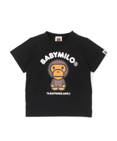 A BATHING APE BABY MILO TEE ア ベイシング エイプ トップス カットソー・Tシャツ ブラック ネイビー ホワイト イエロー【送料無料】