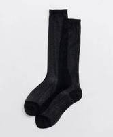 MAISON SPECIAL Glitter Sheer Socks/ラメシアーソックス メゾンスペシャル 靴下・レッグウェア 靴下 ブラック ホワイト