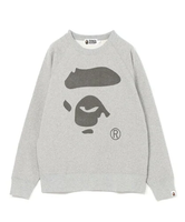 A BATHING APE APE FACE CREWNECK SWEATSHIRT ア ベイシング エイプ トップス スウェット・トレーナー ブルー グレー オレンジ【送料無料】