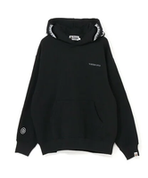 A BATHING APE SHARK LOGO RELAXED FIT PULLOVER HOODIE ア ベイシング エイプ トップス パーカー・フーディー グレー ブラック【送料無料】