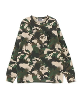 A BATHING APE (M)MAP CAMO RELAXED FIT LS TEE M ア ベイシング エイプ トップス カットソー・Tシャツ レッド グリーン【送料無料】