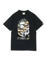 A BATHING APE 1ST CAMO CRAZY BY BATHING APE TEE ア ベイシング エイプ トップス カットソー・Tシャツ ブラック ホワイト【送料無料】