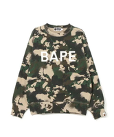 A BATHING APE MAP CAMO CREWNECK RELAXED FIT SWEATSHIRT ア ベイシング エイプ トップス スウェット・トレーナー グリーン【送料無料】