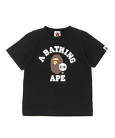 A BATHING APE JAPAN COLLEGE TEE ア ベイシング エイプ トップス カットソー・Tシャツ ブラック ホワイト【送料無料】