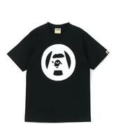 A BATHING APE STENCIL CIRCLE APE FACE TEE ア ベイシング エイプ トップス カットソー・Tシャツ ホワイト ブラック【送料無料】