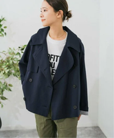 Spick & Span 《予約》ソフトツイルショートトレンチコート スピックアンドスパン ジャケット・アウター トレンチコート ベージュ ネイビー【送料無料】
