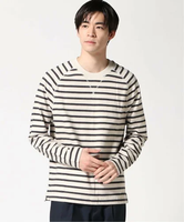 BANANA REPUBLIC (M)BRUSHED STRIPED LS バナナ・リパブリック トップス カットソー・Tシャツ ネイビー【送料無料】