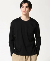 BANANA REPUBLIC FACTORY STORE (M)JPN LS LUXE TOUCH BOXY TEE バナナ・リパブリック ファクトリーストアー トップス カットソー・Tシャツ ホワイト ブラック ネイビー【送料無料】