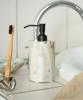 JOURNAL STANDARD FURNITURE 《予約》MARBLE SOAP BOTTLE マーブル ソープボトル ジャーナルスタンダードファニチャー インテリア・生活雑貨 ランドリー・洗濯用品 ベージュ ホワイト