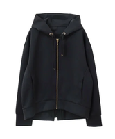 【SALE／20%OFF】YECCA VECCA バックプリーツZIPフーディ イェッカヴェッカ トップス スウェット・トレーナー グレー【送料無料】