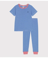 PETIT BATEAU 半袖長ズボンパジャマ プチバトー インナー・ルームウェア パジャマ ホワイト【送料無料】