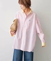 Spick & Span 《予約》TICCA / ティッカ ハーブスクエアビッグシャツ UNI MIX スピックアンドスパン トップス シャツ・ブラウス ピンク【送料無料】