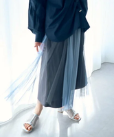 【SALE／20%OFF】YECCA VECCA 【2点SET】マルチwayチュールスカート イェッカヴェッカ スカート その他のスカート ネイビー ブルー【送料無料】