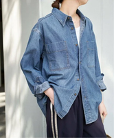 Spick & Span 《WEB限定追加2予約》ライトオンスデニムシャツ スピックアンドスパン トップス シャツ・ブラウス ブルー【送料無料】