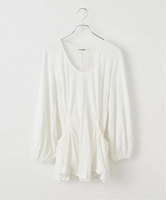 U by SPICK&SPAN GLOWNY/グロウニー HOUSE WRINKLE DRESS ユーバイスピックアンドスパン ワンピース・ドレス ワンピース ベージュ ブラック【送料無料】