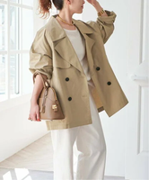 Spick & Span 《WEB限定追加予約》C/Pミドル丈トレンチコート スピックアンドスパン ジャケット・アウター トレンチコート ベージュ【送料無料】