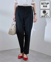 ROPE' PICNIC 【UV対応】リネンライクテーパードパンツ/セットアップ対応 ロペピクニック パンツ その他のパンツ ネイビー グレー【送料無料】
