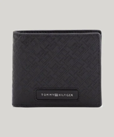 TOMMY HILFIGER モノグラムカードアンドコインウォレット トミーヒルフィガー 財布・ポーチ・ケース 財布 ブラック【送料無料】